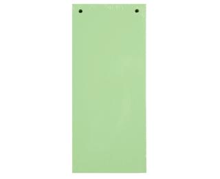 Paquet 100 fiches intercalaires horizontales unies perforées - 105x240mm - Vert