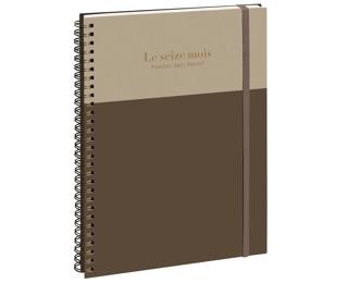 Agenda de bureau SAD 29 S Gustave 21 x 29.7 cm Semainier Septembre 2026 à Décembre 2027 - 16 mois - Taupe