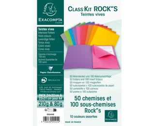 Pack of 50 folders and 100 sub folders ROCK"S for A4 