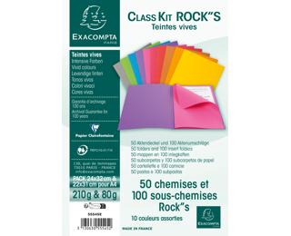 Klassementskit CLASS'KIT 50 dossiermappen ROCK''S 210 + 100 inlegmappen ROCK'S 80. 