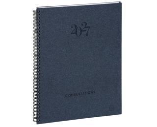 Agenda de bureau Consultations 29S spiralé Napura 29,7 x 21 cm Semainier Janvier à Décembre 2027 - Couleurs assorties