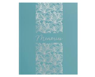 Exacompta Titane Guest Book, 100 Pages, Silver Edges - Turquoise