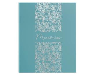 Exacompta Titane Guest Book, 100 Pages, Silver Edges - Turquoise