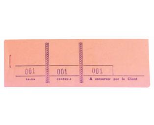 Bloc passe-partout 100 feuillets 3 volets détachables numérotés - Format 48x150mm