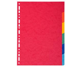 Dividers A4 220g 6P Bright - Assorted colours
