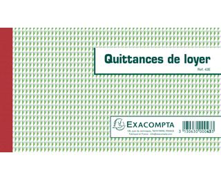 Manifold Quittances de loyer 12,5x21cm 50 feuillets tripli autocopiants