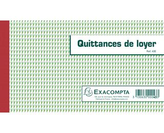 Manifold Quittances de loyer 12,5x21cm 50 feuillets tripli autocopiants