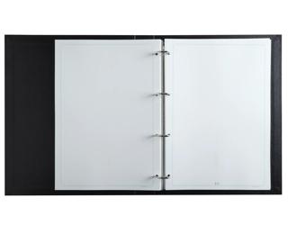Reliure registre 32x26cm 4 anneaux avec recharge Assemblées Générales - Noir