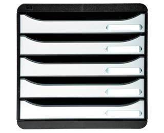 Cassettiera Big Box Plus 5 cassetti Glossy - Bianco glossy