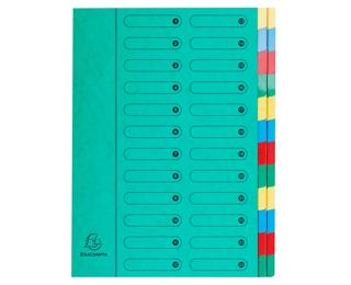 Exacompta Harmonika Multipart File, A4, 24 sections - Green