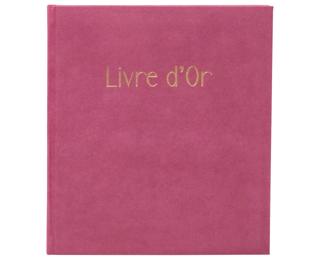 Livre d'or 140 pages tranche or Skandi - Vieux rose