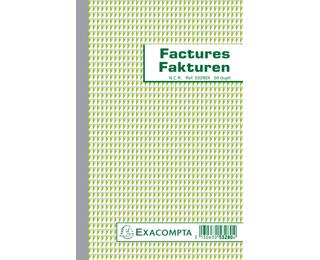 Facturen 21x13,5cm 50 blad doorschrijfpapier dupli Tweetalig