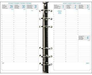 Organiseur Exatime 17 light Baltique 14 x 19 cm Semainier Septembre 2026 à Décembre 2027 - 16 mois