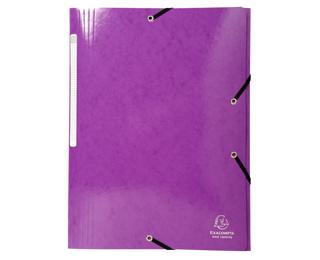Sammelmappe mit 3 Klappen und Gummizug, Maxi Capacity, Colorspan-Karton 425g, für DIN A4, Iderama - Violett