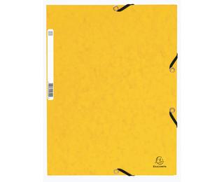 Chemise à élastiques 3 rabats carte lustrée 355g/m2 - Jaune