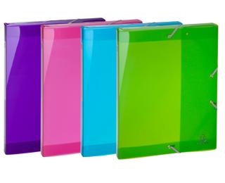 Polypropylene filing box Back 25mm Iderama PP - A4 - Assorted colours