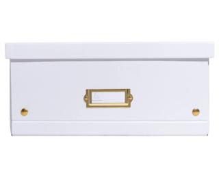 Boîte de rangement à plat carton 33x50x16cm Néo Déco - Blanc