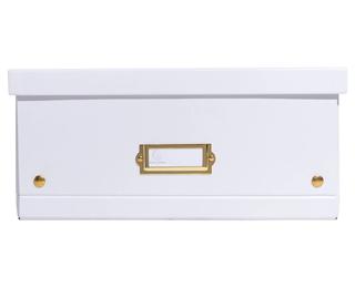 Boîte de rangement à plat carton 33x50x16cm Néo Déco - Blanc