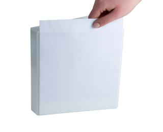 Festes Ringbuch, 2 Ringe in D-Form 20mm, Rückenbreite 40mm, für Format DIN A5, Kreacover - Weiß