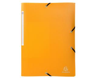 3 Flap Folders with Elastic Straps Opak Polypropylene A4. - Yellow