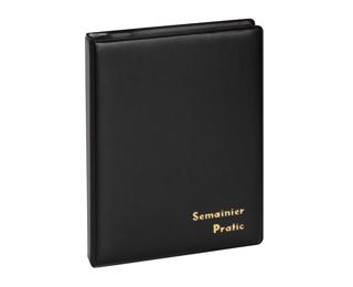 Agenda de bureau semainier Pratic S spiralé Barbara 14 x 18 cm Janvier à décembre 2026 - Noir