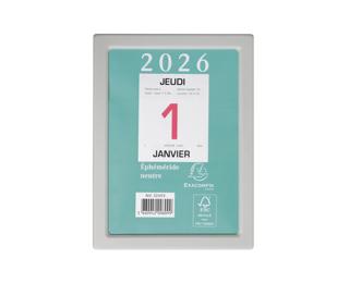 Bloc éphéméride neutre sans support 9,8 x 13,4 cm - 2026 - Vert