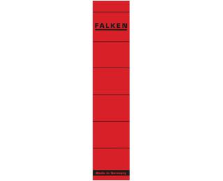 Ordner-Rückenschild, Etiketten 36 x 190 mm selbstklebend für 5 cm schmale Ordner - Rot