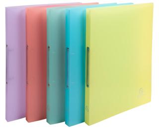 Classeur 2 anneaux 15mm Polypropylène Chromaline Pastel - Couleurs assorties