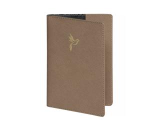 Etui passeport Elise. - Taupe