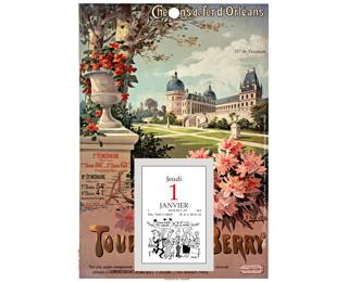 Bloc comique éphéméride Affiches anciennes sur support plaque imprimée 18 x 26 cm 2026 