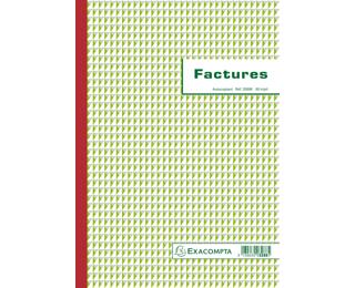 Manifold Factures avec mention TVA 29,7x21cm 50 feuillets tripli autocopiants