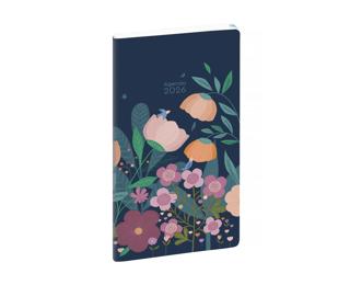 Agenda de poche EasyTime 17 Mini Labo 9 x 17 cm Semainier Janvier à Décembre 2026 - Bleu