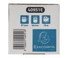 Bobine pour tickets de carte bancaire 57x40mm - 18m - 1 pli thermique 52g/m2 - Safe Contact.