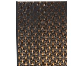 Guestbook 100 pages gold edge Neo Deco - Black