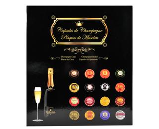 Album de collection pour 64 capsules de Champagne - 29x32,5 cm - Noir