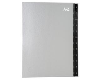 Trieur rigide Economique Ordonator 24 compartiments alphabétiques- 24x34cm - Argent