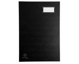 Exacompta Signature Book - Holds A4 Documents - 20 Compartments - Expandable Spine - 300gsm - Black