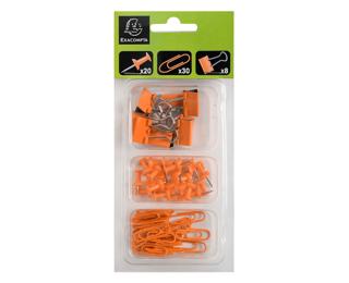 Kit de sistemas de fijación compuesto de 20 push pins, 30 clips, 8 pinzas doble clips - Sistemas de fijación 