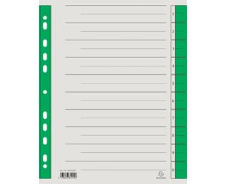 Farbige Trennblätter 29,75x24 cm, mikroperforiert, aus Karton 230g - Grün