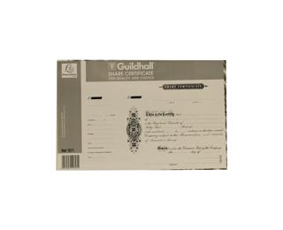 Guildhall Share Certificate Book 203x318mm - Blue