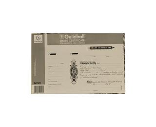 Guildhall Share Certificate Book 203x318mm - Blue
