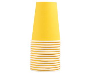 15 Gobelets en carton, 20 cl - Jaune