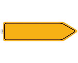 Panneau PVC adhésif antidérapant Circulation obligatoire 100 cm - Jaune