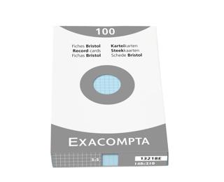 Box of 100 record cards - squared 148x210mm - Sky Blue