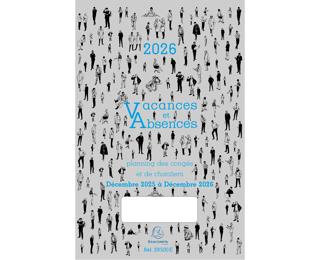 Planning des Vacances et Absences 20 x 29,7 cm décembre 2025 à Décembre 2026