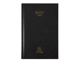 Agenda de bureau Raisin Euro et cents 16,5 x 24,5 cm Journalier 2027 - Noir