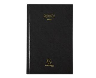 Agenda de bureau Raisin Euro et cents 16,5 x 24,5 cm Journalier 2027 - Noir