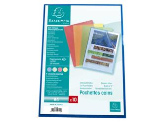 Exacompta PP Cut Flush Folder A4 0.12mm Grain, Pack of 10 