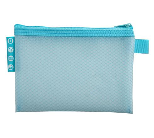 Lot De 6 Pochettes à Fichiers – Maille Cosmétique, Fermeture, Bleu Ciel, Marque Uxcell
