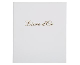 Gastenboek Balacron omslag met opschrift Livre d'Or - 140 pagina's - 21x19cm verticaal